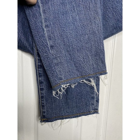 Pilcro And The Letterpress Women’s The Vintage Straight Jeans Distressed Blue 27 - Picture 3 of 8